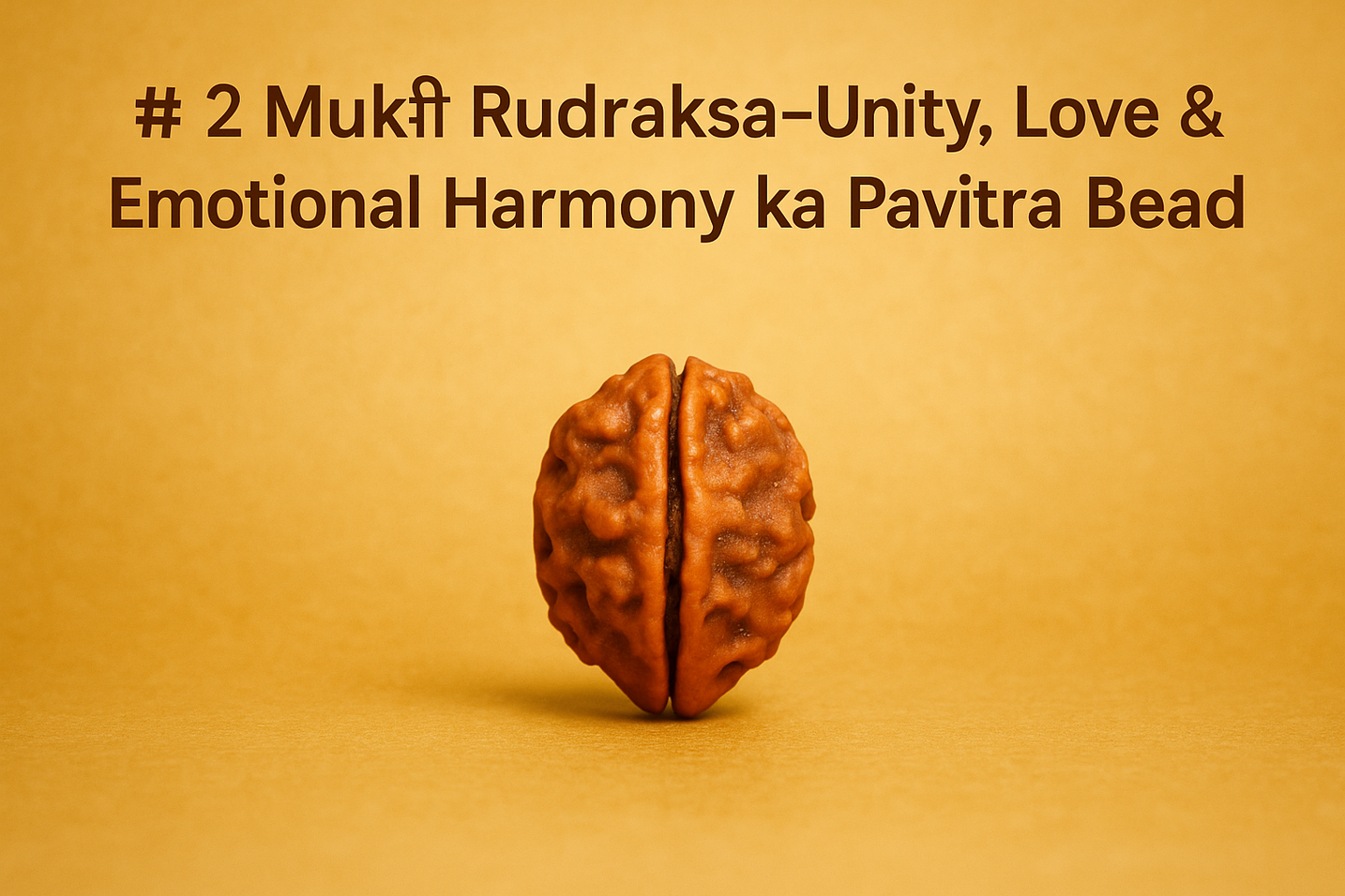 2 Mukhi Rudraksha – Unity, Love & Emotional Harmony ka Pavitra Bead