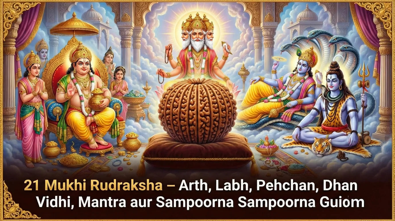 21 Mukhi Rudraksha โ Arth, Labh, Pehchan, Dharan Vidhi, Mantra aur Sampoorna Sampoorna Guide