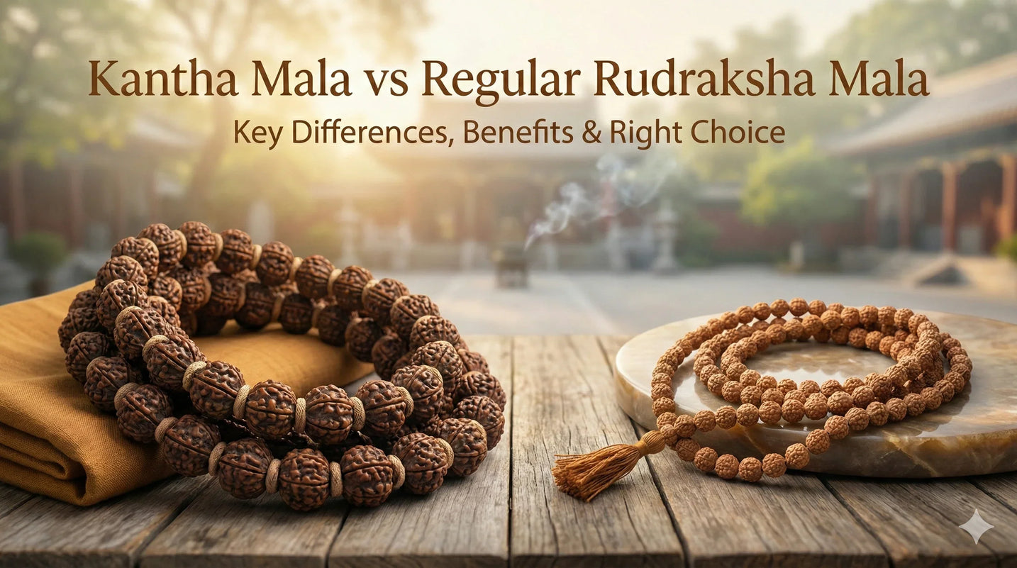 Kantha Mala vs Regular Rudraksha Mala: Key Differences, Benefits & Right Choice