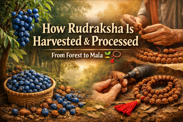 How Rudraksha Is Harvested & Processed: From Forest to Mala Explained
