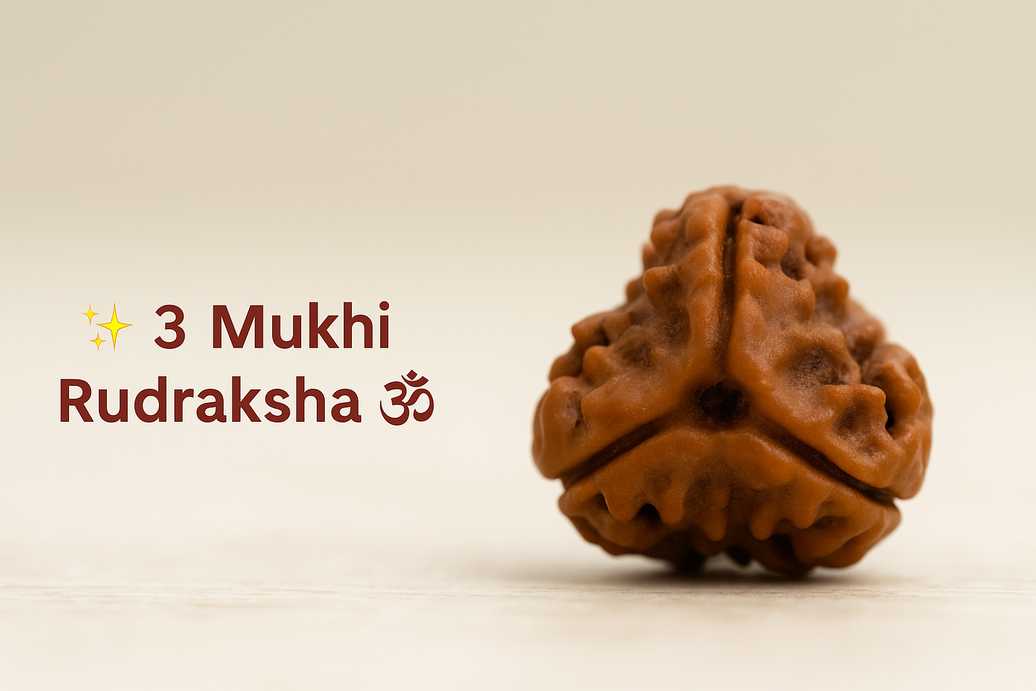 3 Mukhi Rudraksha – The Fiery Bead of Courage, Karma Cleansing & New Beginnings