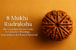 8 Mukhi Rudraksha – The Complete Divine Guide to Ganesha’s Blessings, Rahu Balance & Obstacle Removal