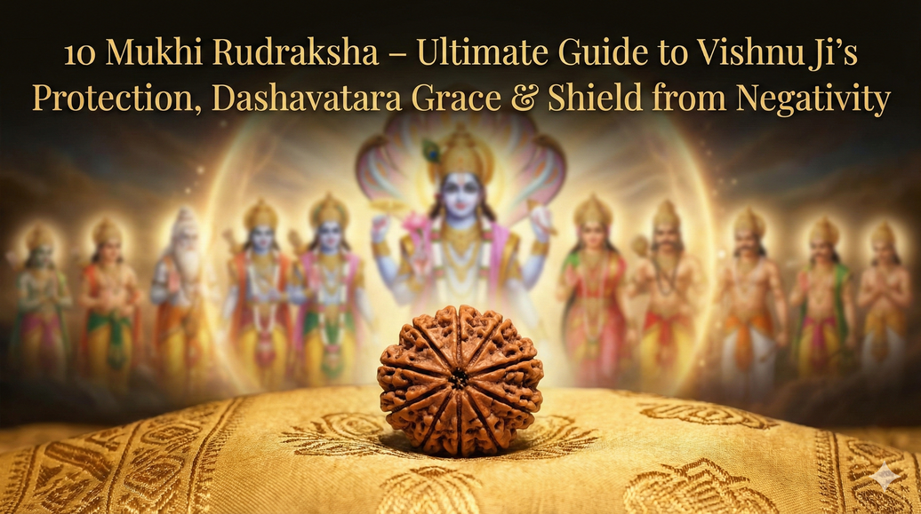 10 Mukhi Rudraksha – Ultimate Guide to Vishnu Ji's Protection, Dashavatara Grace & Shield from Negativity