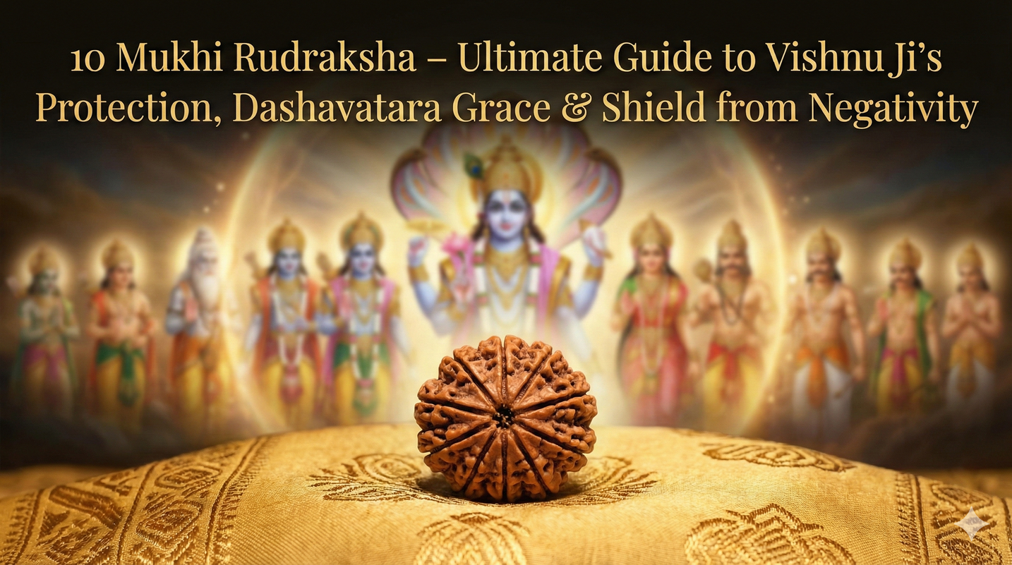 10 Mukhi Rudraksha – Ultimate Guide to Vishnu Ji's Protection, Dashavatara Grace & Shield from Negativity