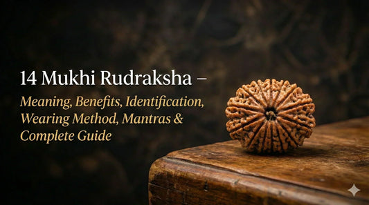 14 Mukhi Rudraksha – Arth, Labh, Dharan Vidhi, Mantra, Jyotish Aur Adhyatmik Rahasya