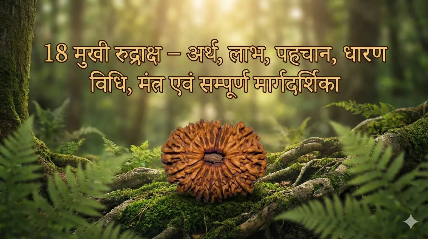 18 Mukhi Rudraksha – Arth, Labh, Pehchan, Dharan Vidhi, Mantra, Sampoorna Margdarshika