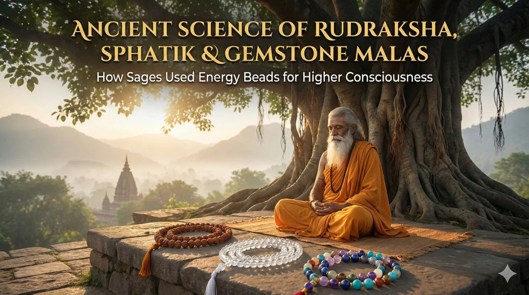 Ancient Science of Rudraksha, Sphatik & Gemstone Malas: How Sages Used Energy Beads for Higher Consciousness
