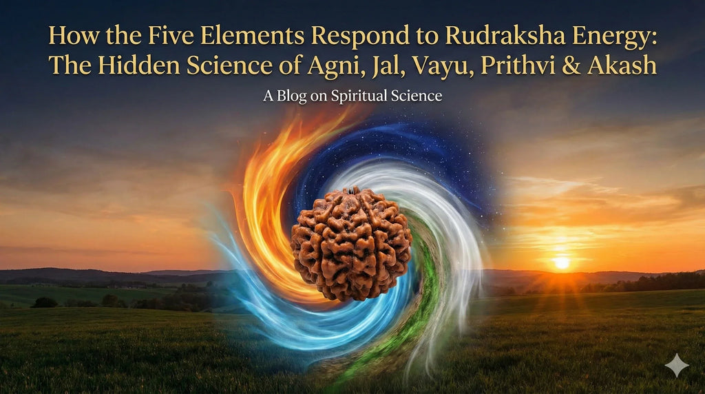 How the Five Elements Respond to Rudraksha Energy: The Hidden Science of Agni, Jal, Vayu, Prithvi & Akash