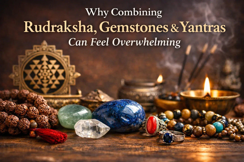 Why Combining Rudraksha, Gemstones & Yantras Can Feel Overwhelming
