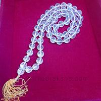 Diamond Cutting Sphatik(Quartz) Kantha 54 beads