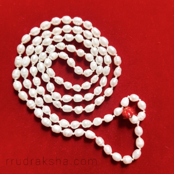 Natural Pearl Mala OvalShape