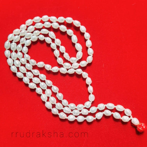 White Agate/Hakik Mala for Chandra Dosh Nivaran