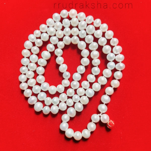 White Agate/Hakik Mala for Chandra Dosh Nivaran