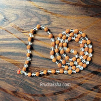 Sphatik Rudraksha Combination Mala - Certified