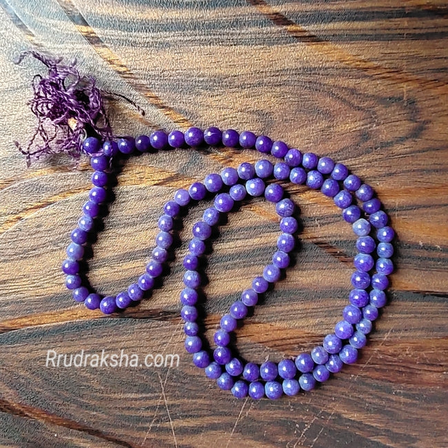 Blue Agate Rosary/ Blue Hakik 108 Beads Mala