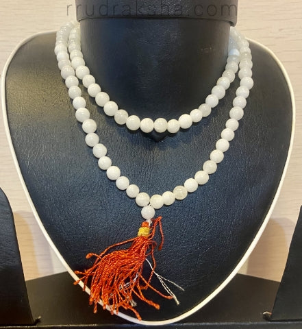 White Agate/Hakik Mala for Chandra Dosh Nivaran