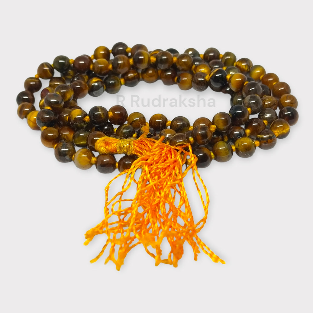 Lab Certified Tiger Eye Mala