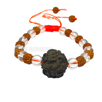 Punchmukhi Rudraksha Sphatik Bracelet Lab Certified