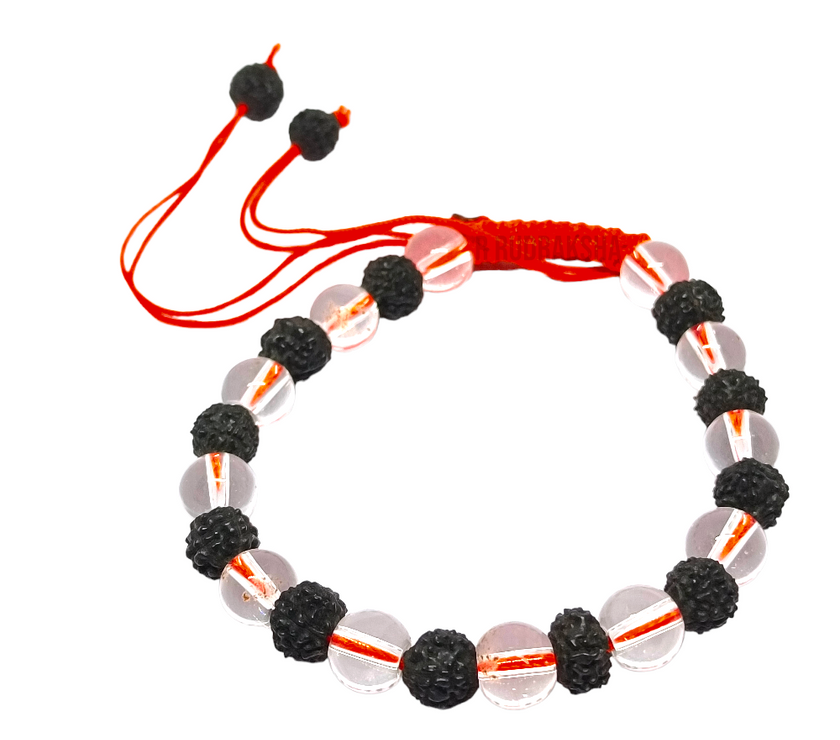 Sphatik Black Rudraksha Bracelet Lab Certified