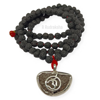 1 Mukhi Rudraksha with Black Rudraksha Mala Lab Certified