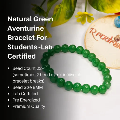 Green Aventurine Bracelet premium Quality Lab Certified. Aventurine Bracelet 