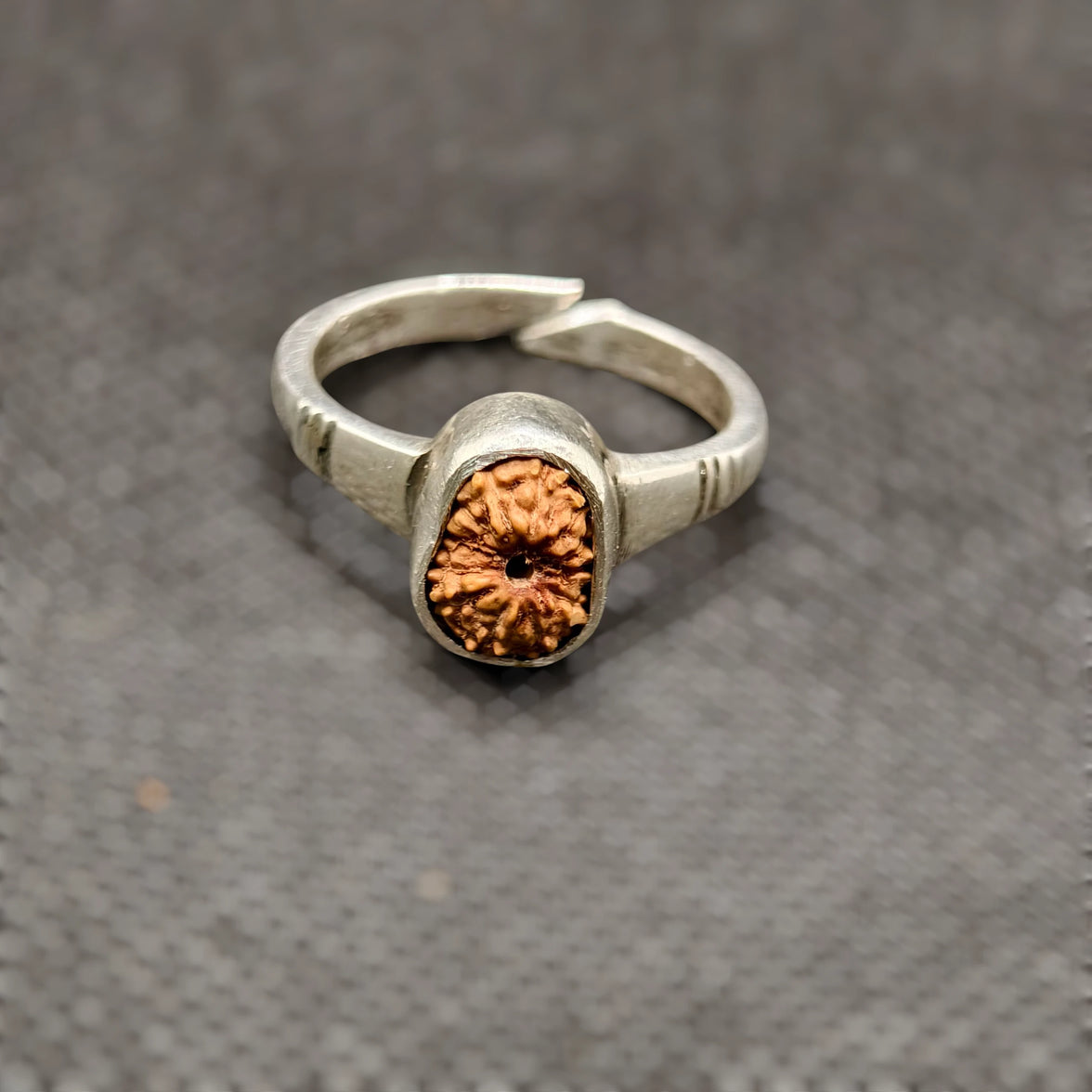 Indonesian 12 Mukhi Rudraksha Ring Adjustable Free Size