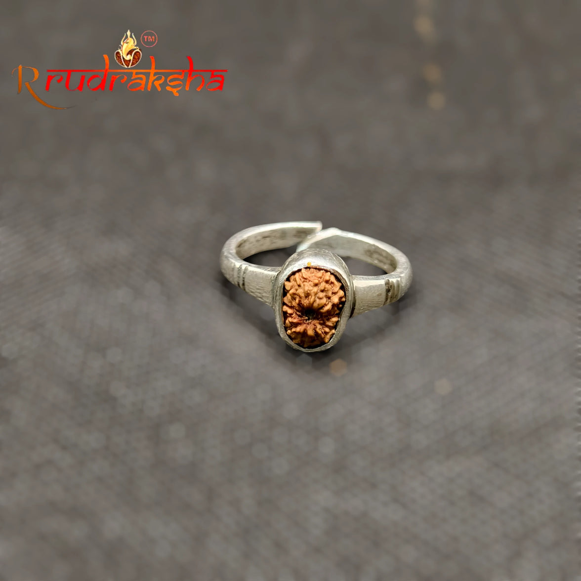 Indonesian 12 Mukhi Rudraksha Ring Adjustable Free Size