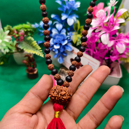 Prosperity Shield Rudraksha Karungali Mala