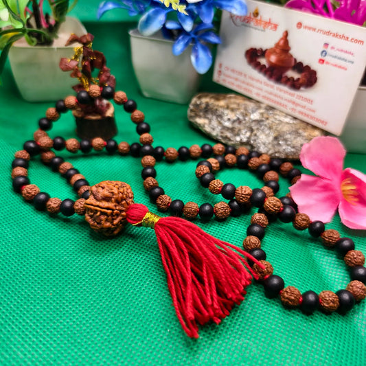 Prosperity Shield Rudraksha Karungali Mala