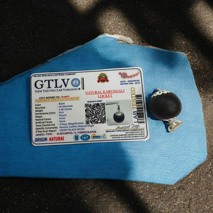 Lab Tested Lab Certified Karungali Pendant Big Size and premium Quality german silver karungali pendant 