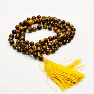 Tiger Eye Stone Mala for Chanting and wearing purpose, 100% authentic with lab certificate best quality 
