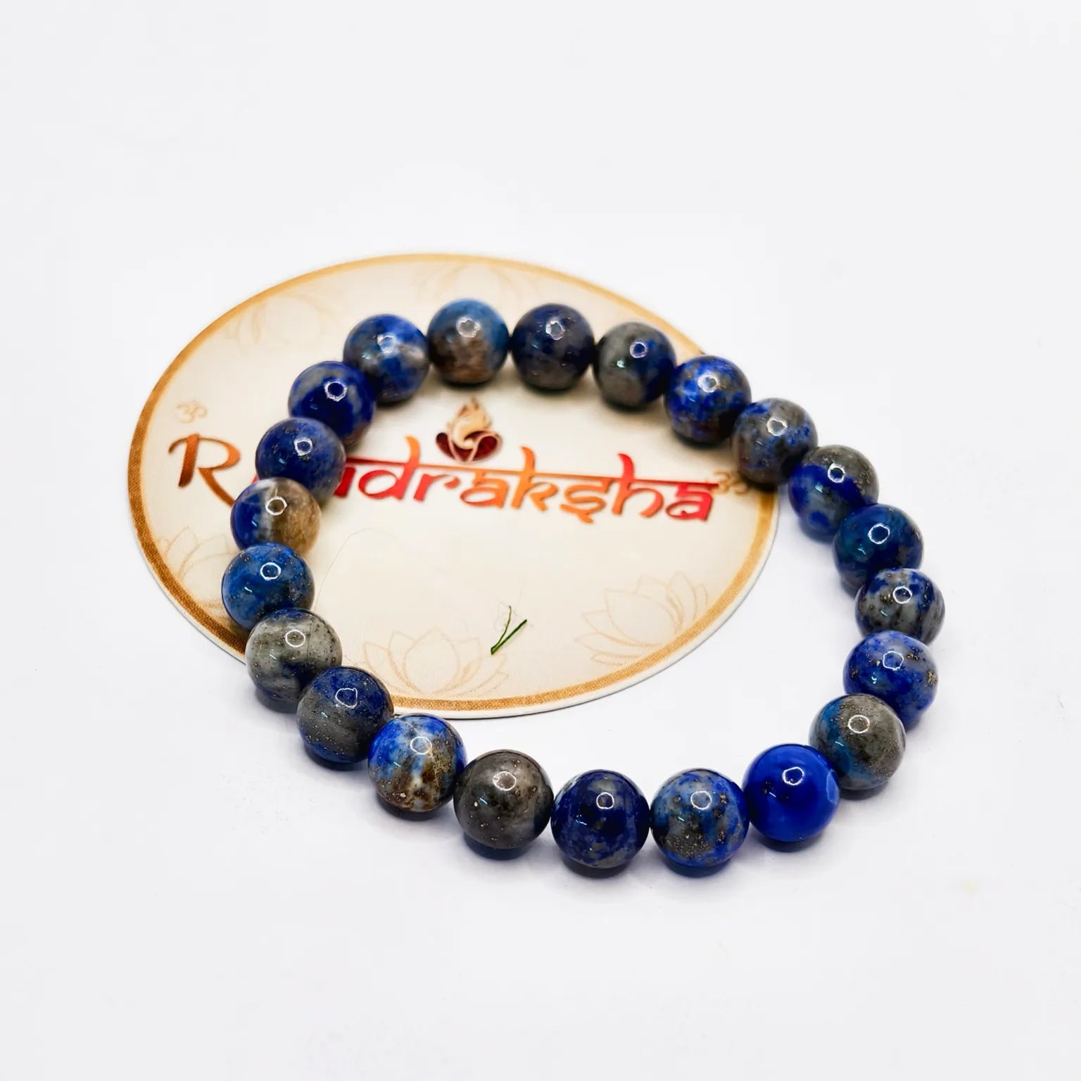 Lapis lazuli bracelet, Lajvrat Bracelet on white background image premium Quality Lajvrat Bracelet 