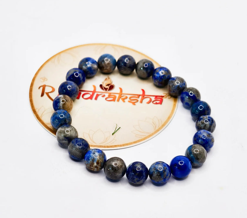 Lapis lazuli bracelet, Lajvrat Bracelet on white background image premium Quality Lajvrat Bracelet 