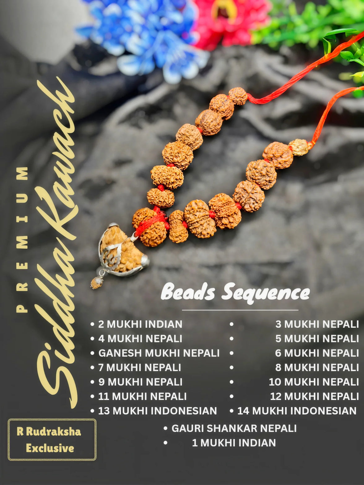 Siddha Mala, 1 to 14 Mukhi Gauri Shankar and Ganesh Mukhi, siddha Mala images