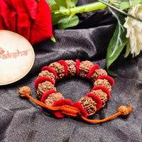 Valvet Design 5 Mukhi Rudraksha Bracelet of Nepal Origin Beads Rudraksha