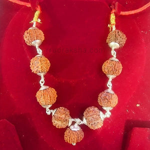 Nav Devi Kawach - 9 Beads of 9 Mukhi Nepali Rudraksha