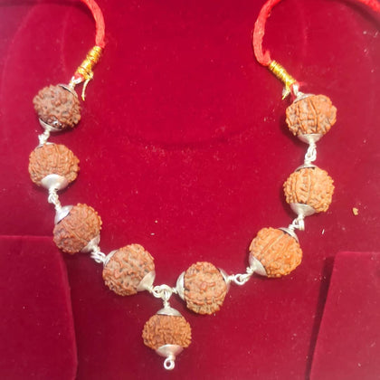 Nav Devi Kawach - 9 Beads of 9 Mukhi Nepali Rudraksha