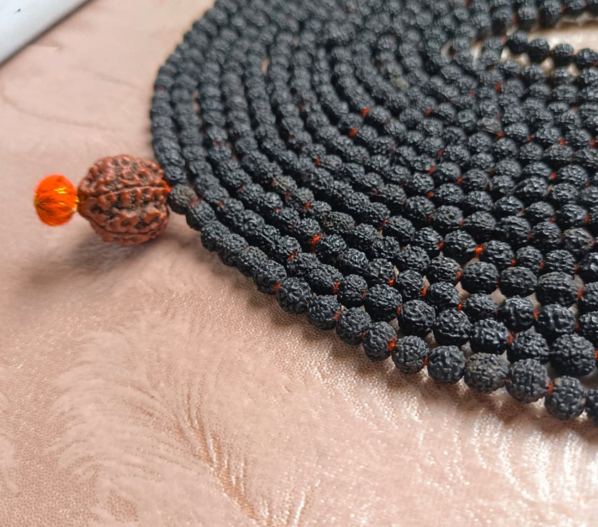 1008+1 Maha Rudraksha Mala for Chanting/Jaap Purpose - Black