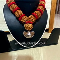 1 Mukhi Rudraksha with Nepali Punchmukhi Rudraksha Kantha