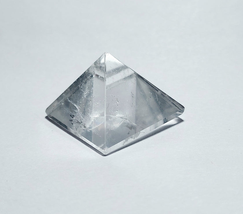 Clear Crystal Pyramid for Worship Purpose