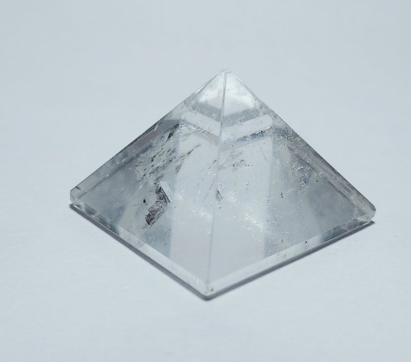 Clear Crystal Pyramid for Worship Purpose