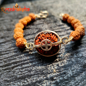 7 Mukhi Pure Silver Rudraksha Bracelet