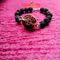 8 Mukhi Pure Silver Black Rudraksha Bracelet - Certified