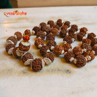 Nepali 7 Mukhi Pure Silver Rudraksha Kantha