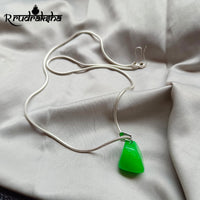 Jade/Margaj Stone Pure Silver Locket With Chain