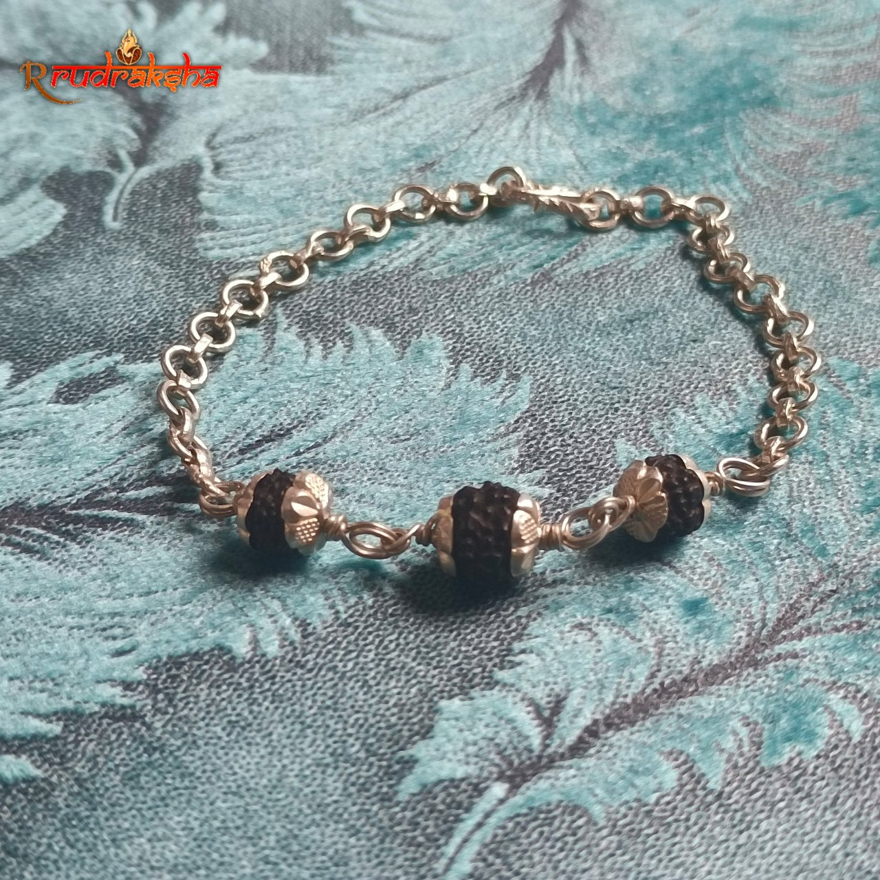 Black Rudraksha Pure Silver Bracelet