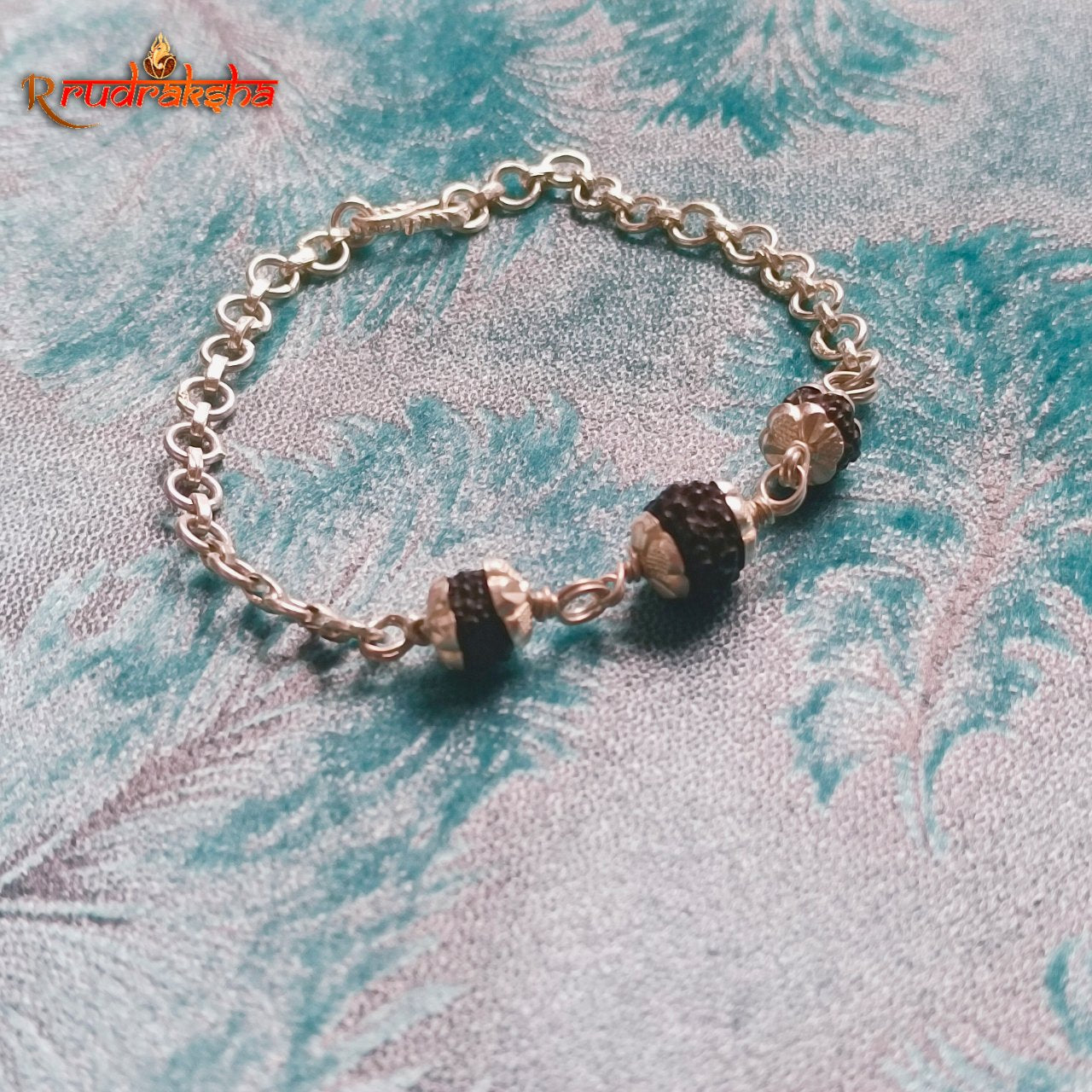 Black Rudraksha Pure Silver Bracelet