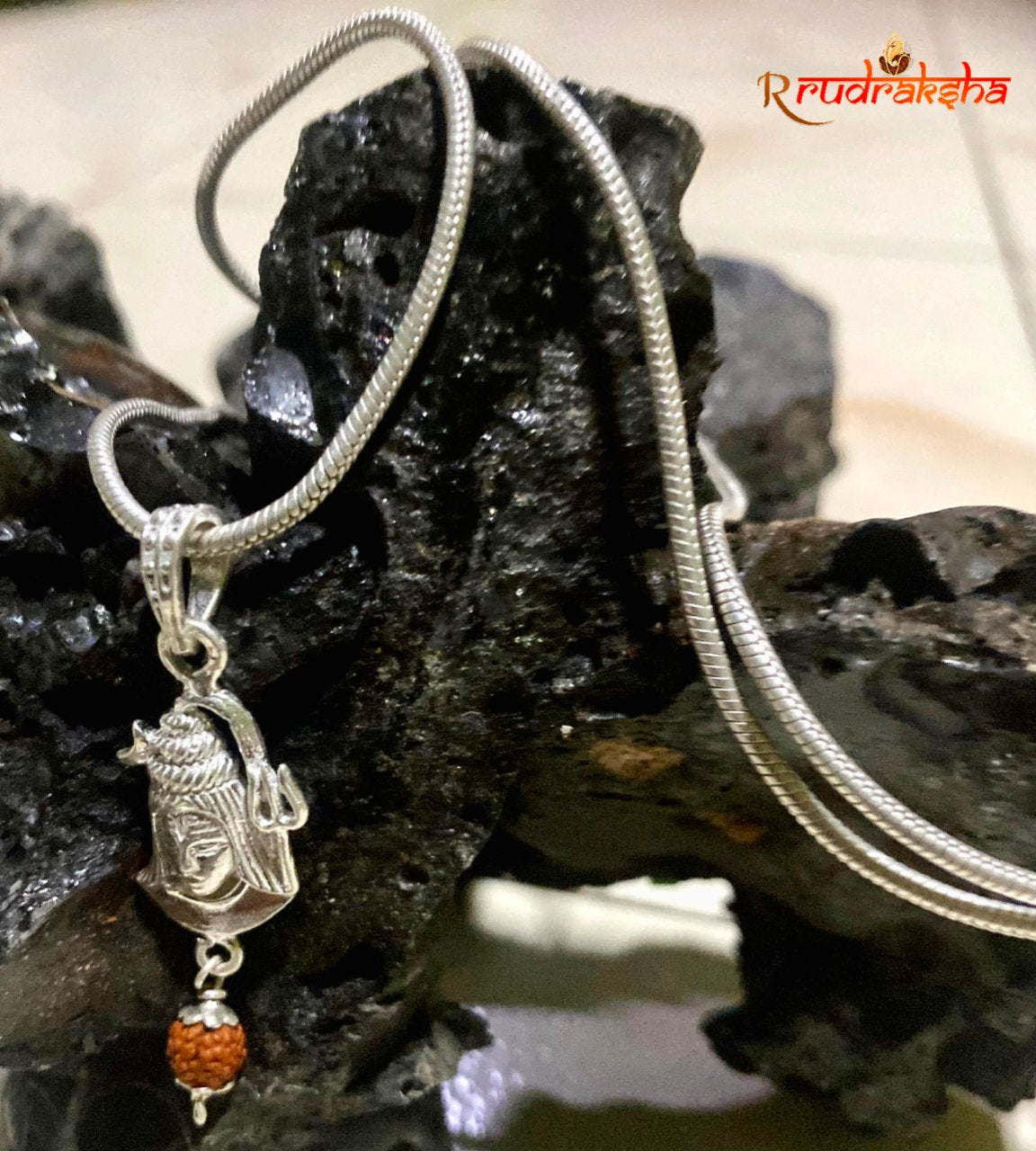 Pure Silver Lord Shiva Pendent With Chain