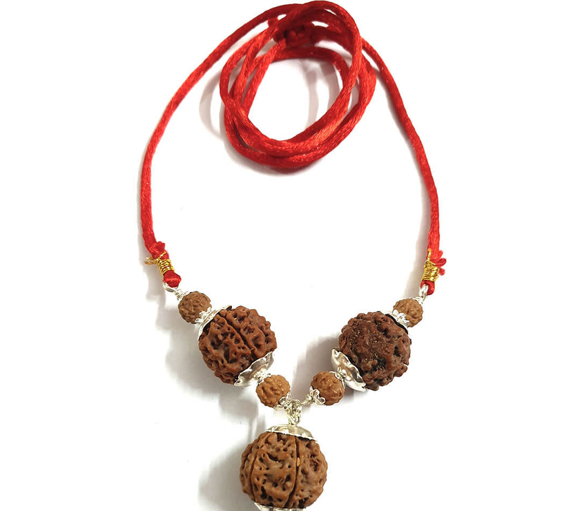 Rudraksha Saraswati Kawach in pure silver for Students