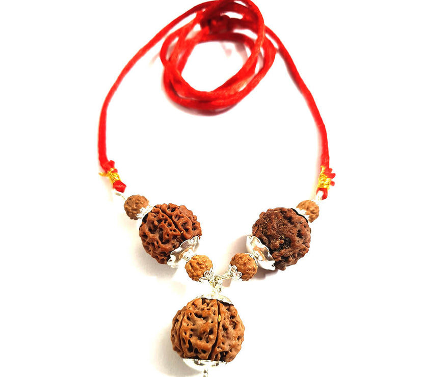 Rudraksha Saraswati Kawach in pure silver for Students